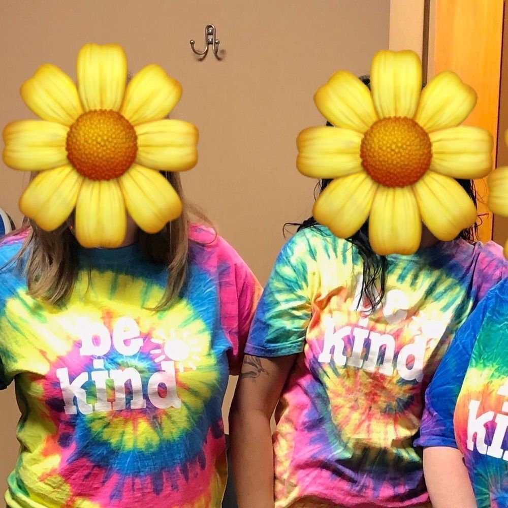 Be Kind - Women’s neon tie dyed Be Kind short sleeve t-shirt